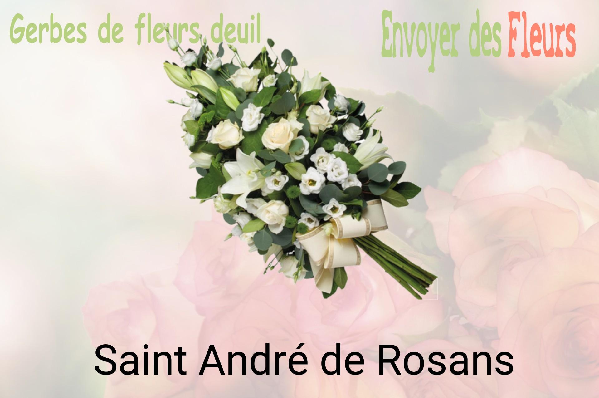 Gerbe de fleurs de deuil livrée à Saint-André-de-Rosans